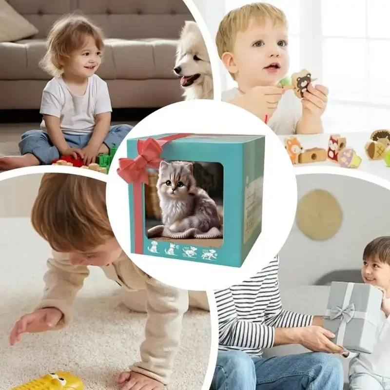 Inteligentny futrzany robot-kot Lalka z chodzącym, szczekającym ogonem i machającym ogonem, symulującym ruch dla pocieszającego