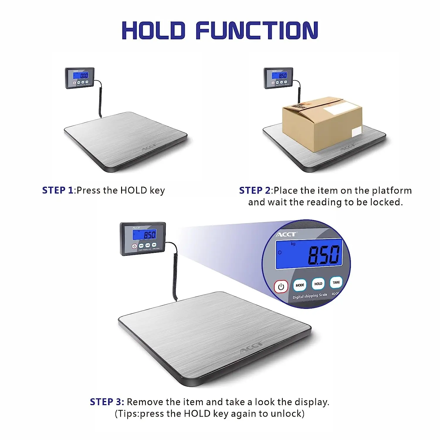 Heavy Duty Digital LCD Shipping Scale Stainless Steel Postal Scale 1g Accuracy For Small Pets Livestock ODM 200kg Capacity