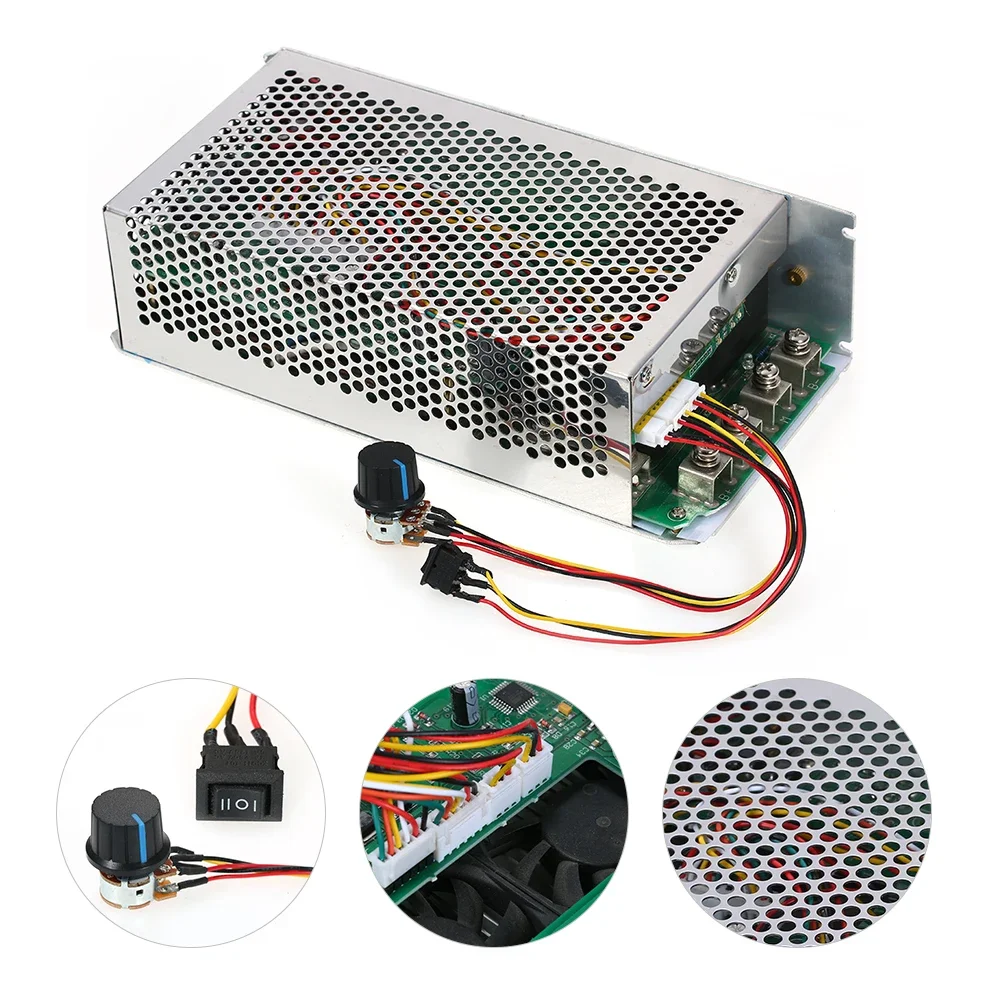 DC Motor 10V-50V 5000W 200A Motor Adjustable Speed Controller PWM Reversible Control DC Motor Speed Regulator
