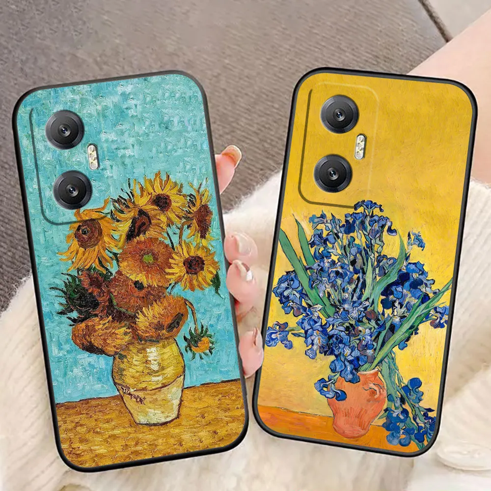 Sunflowers Starry Night Van Gogh Art Phone Case For Infinix TECNO POP SPARK SMART 5 6 7 8 CAMON 15 16 17 20 20C Pro ITELS23 Case