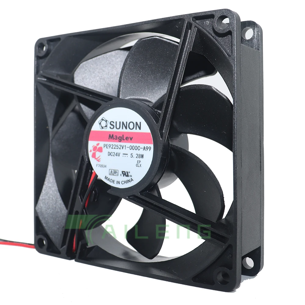 new PE92252V1-000C-A99 DC 24V 5.28W 92MM 92*92*25MM Server Cooling Fan 2 wires