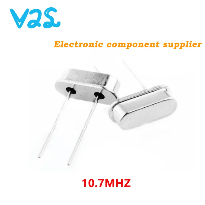 (20pcs) 100% New 10.7M 10.7MHZ HC-49S in-line 2-pin Quartz crystal resonator crystal oscillator resonator