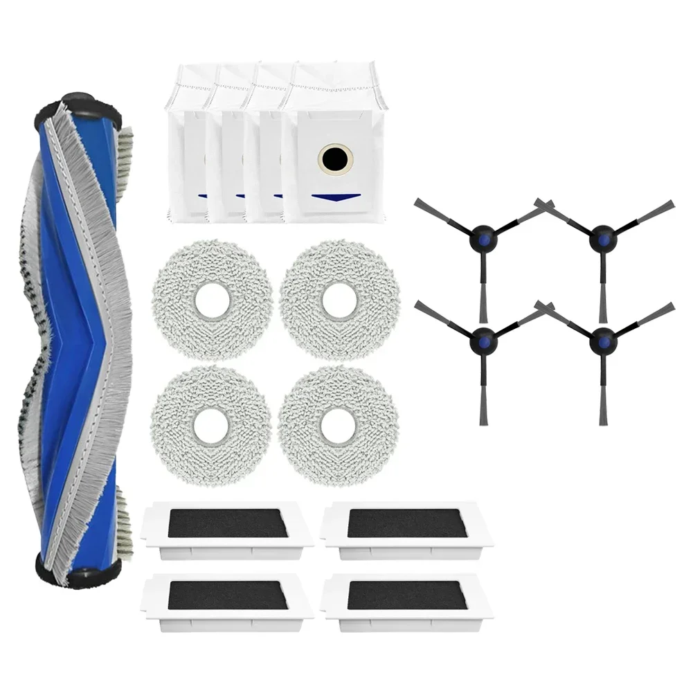 

Main & Side Brushes with Filter and Dust Bag Accessory Set Tailored for ECOVACS For DEEBOT T30 PRO Vacuum Cleaner