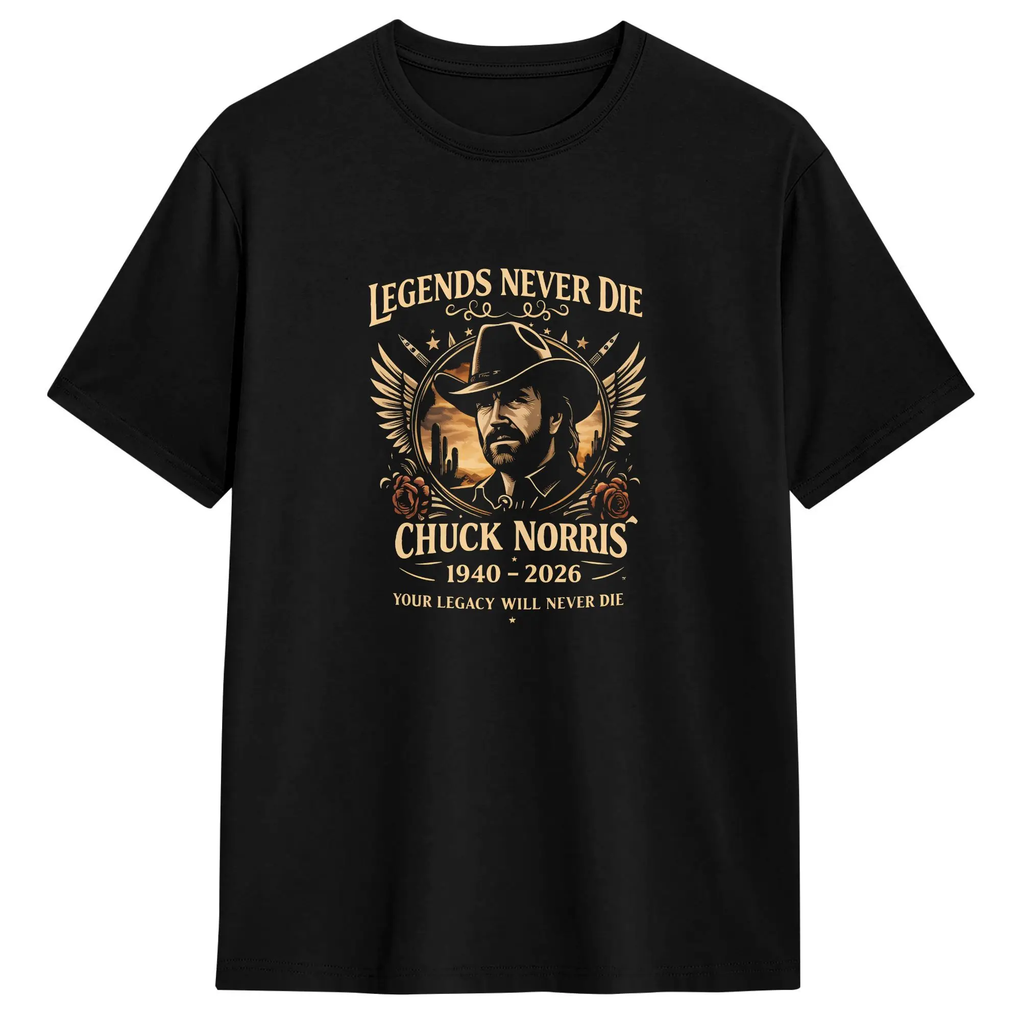 Chuck Norris T Shirt Adult  Aesthetic T-Shirts Beach Comfortable Fashion Tees Loose Oversized Clothing