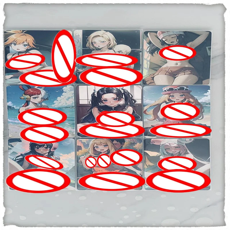 

9Pcs/set Anime DIY Dragon Ball Bulma Android No. 18 Bidili Sexy Nude Card ACG Toy Classic Game Gift Collection Card