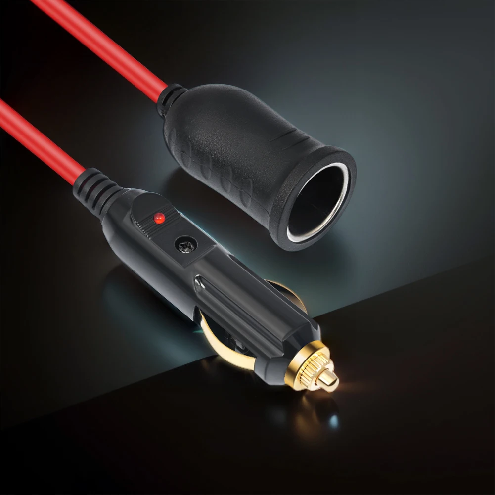 Cavo di prolunga per accendisigari per auto 12V 24V Cavo di prolunga per accendisigari da 12 piedi Cavo di prolunga per auto per gonfiatori di pneumatici