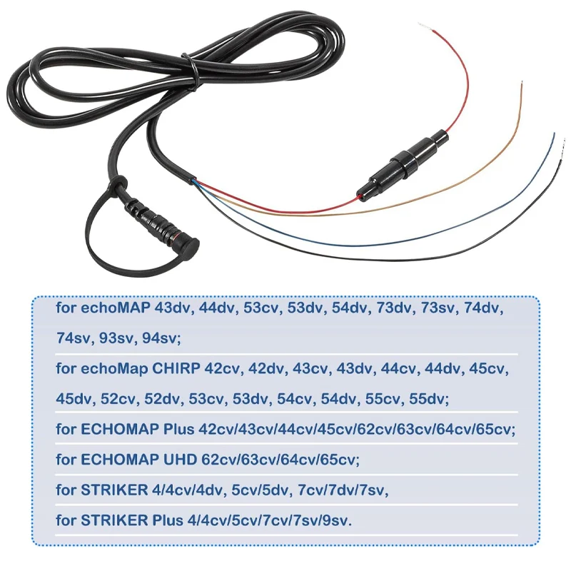 010-12199-04 4-Pin Power Cable Quick Connect Adaptor Fits for Echo, Striker Plus, Striker Vivid, Striker 4, Fishfinder, Echomap