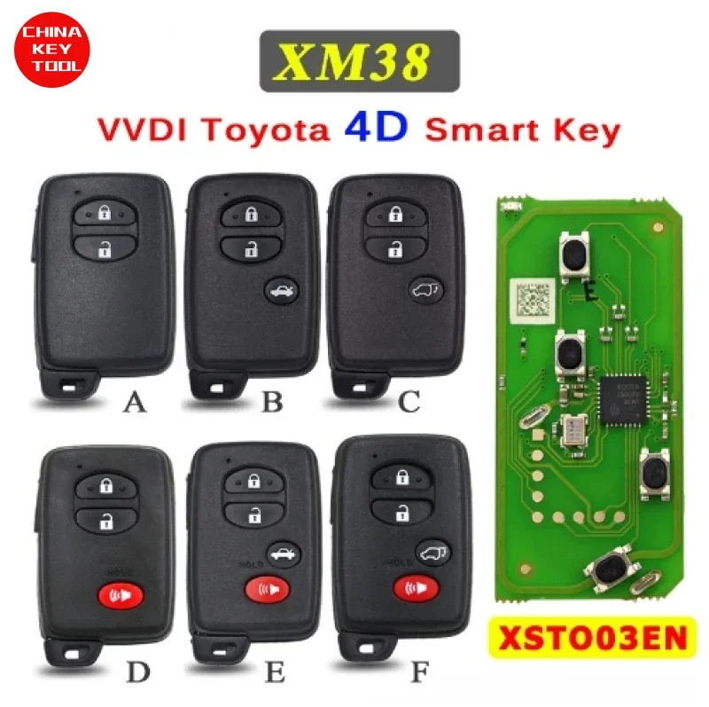 1PCS Xhorse Universal VVDI 4D Smart Remote Key XSTO03EN For Toyota Support Renew and Rewrite 312/314/434Mhz A433 F433 5290 3370