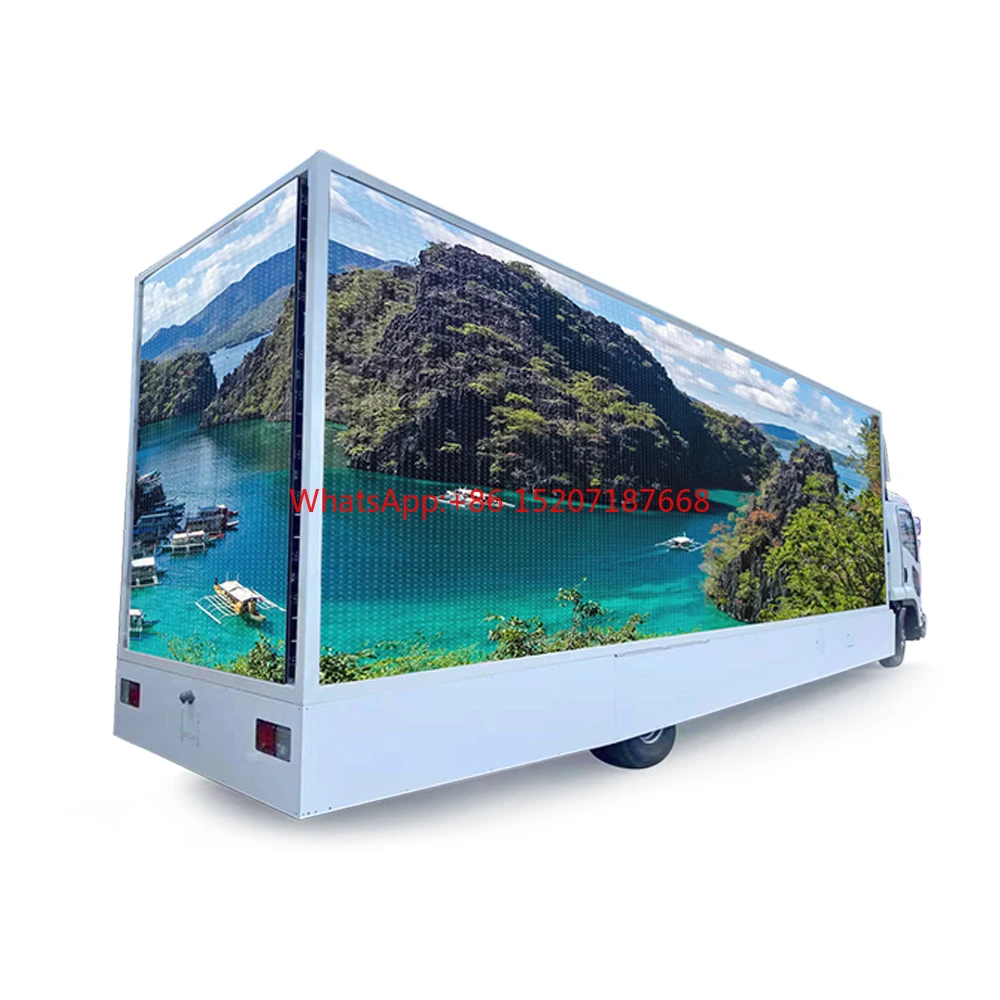 P10 Outdoor Mobile Advertising Vehicle Sports Panel Mobile Billboard Mounted Truck LED Screen Display