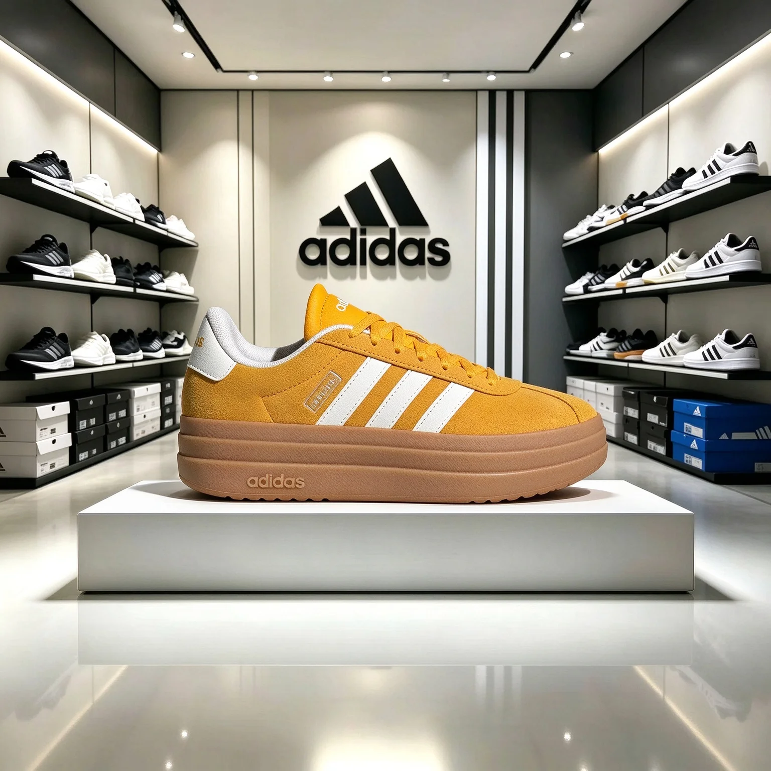 Adidas Women's Shoes Authentic New Thick-Soled T-Strap Sports Casual Sneakers Training Shoes KJ6854