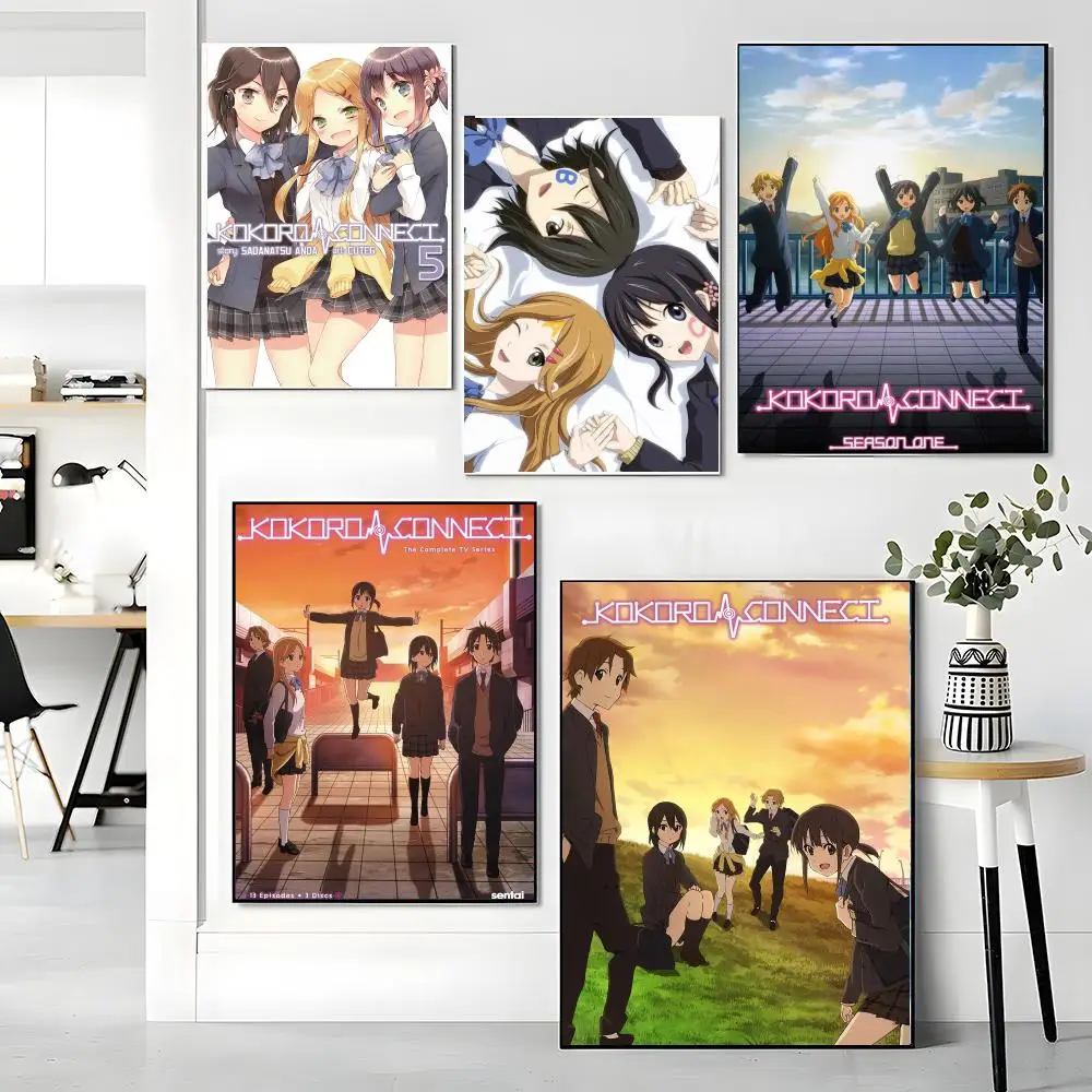 anime K-Kokoro Connect-T Painting Calligraphy Boho Botanical Decor for Living Room Elegant Home Style