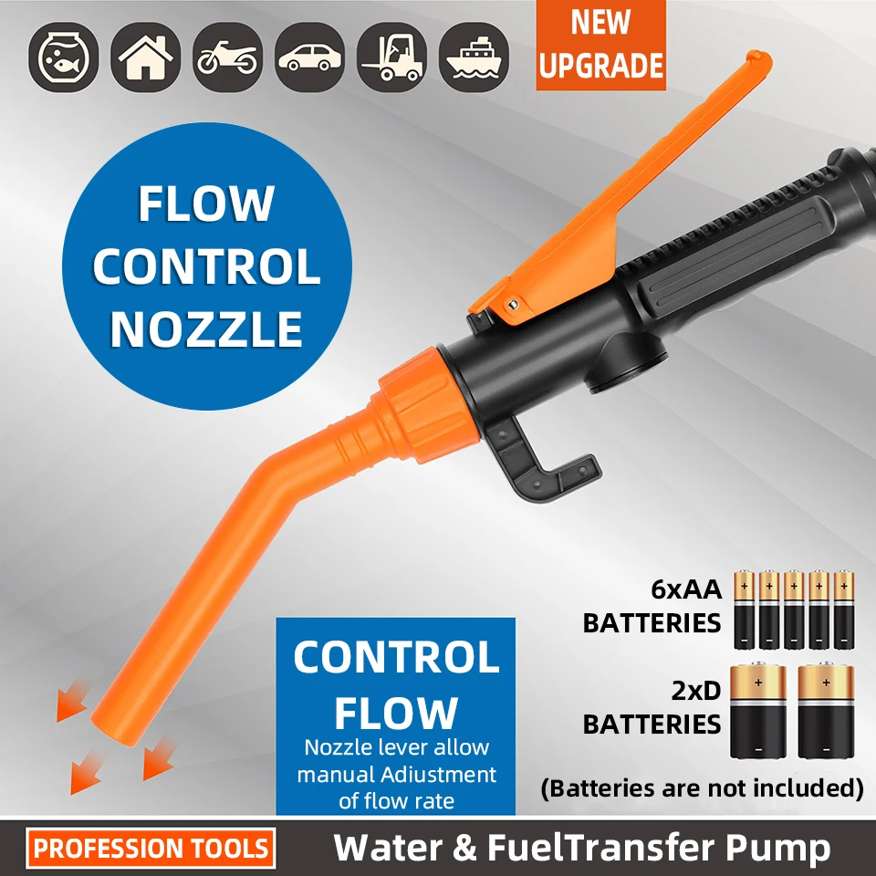 Handheld Electric Oil Siphon Pump Liquid Transfer Battery Powered Portable Water Gas Extractor Tool Car Petrol Fuel Siphon Pump view 5