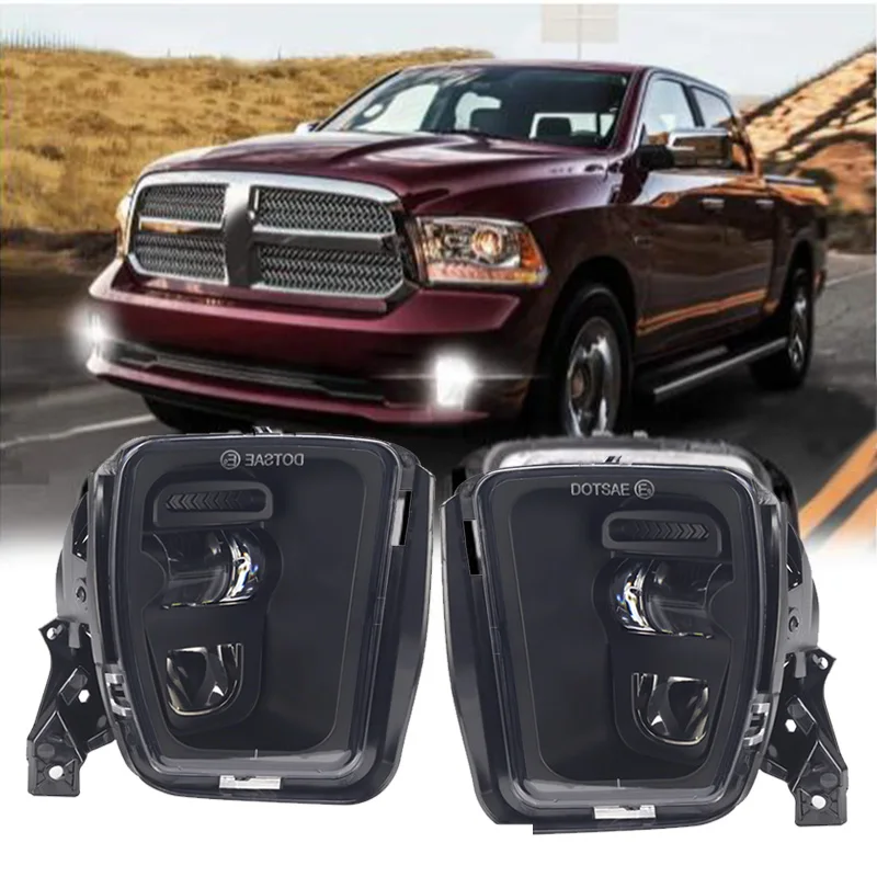 2pcs LED Fog Lights For Dodge Ram 1500 2013 2014 2015 2016 2017 2018 Ram Classic 2019-2022 LED Fog Lamps Bumper Driving Lamp