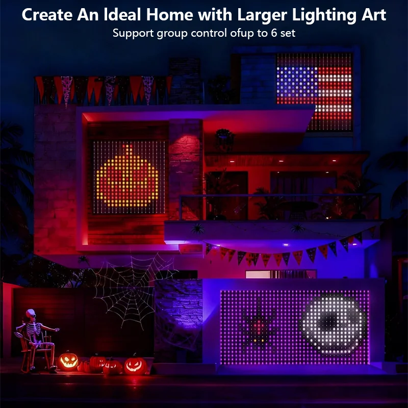 Led Smart Curtain Lights New year's garland App RGB Fairy Lights DIY Pattern Music Ambient Lighting For Home Holiday Party