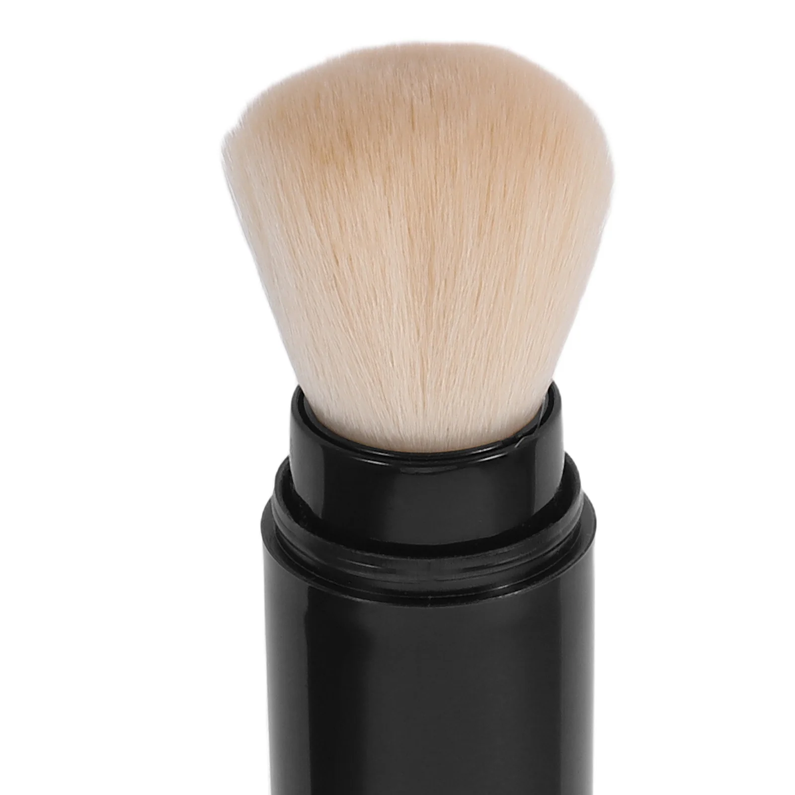 Brush Applicator For Face Powder Blush Retractable Small Makeup Brush With Cover Portable Travel Size Black For Daily Party