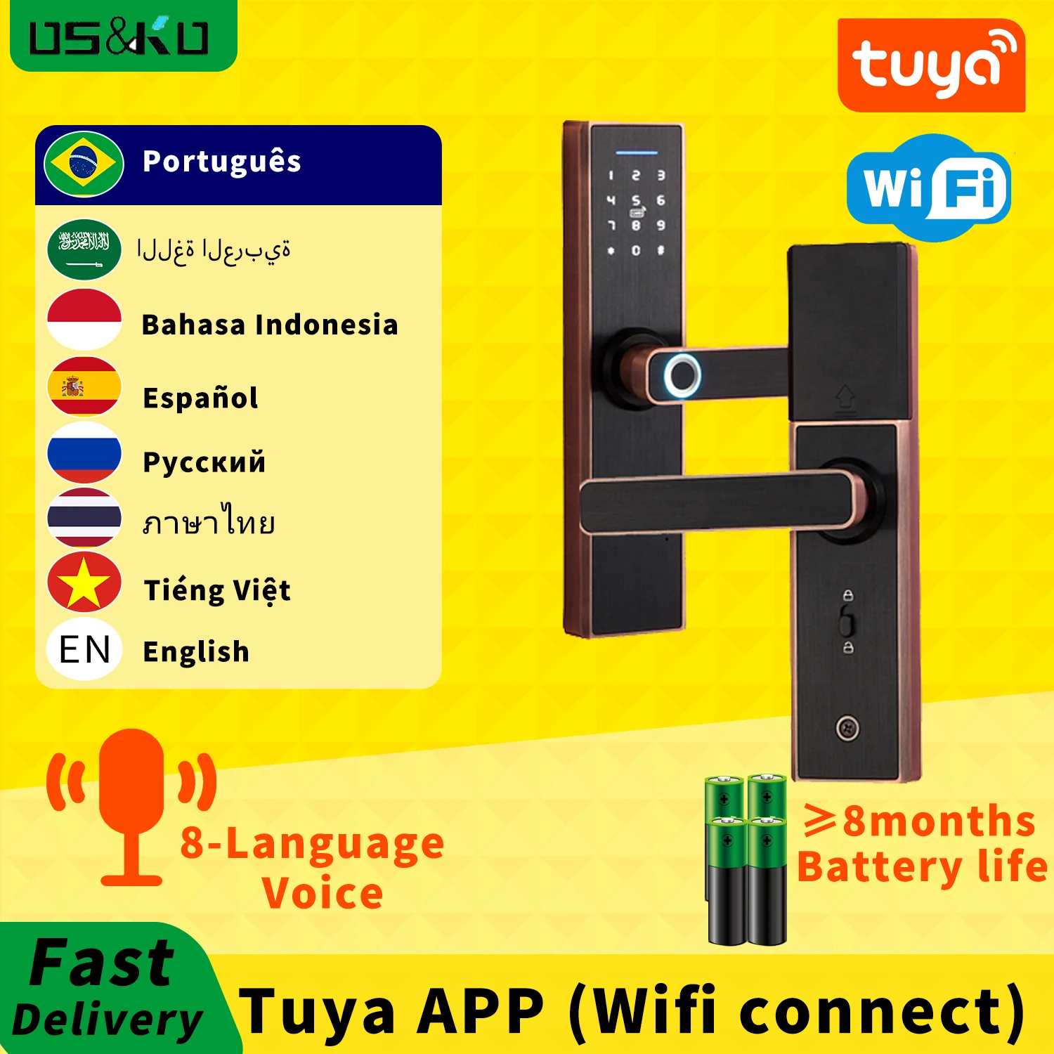 diosso biometrico impressao digital fechadura da porta preto bloqueio inteligente tuya app remoto desbloquear keyless fechadura da porta eletronica dsf200 01