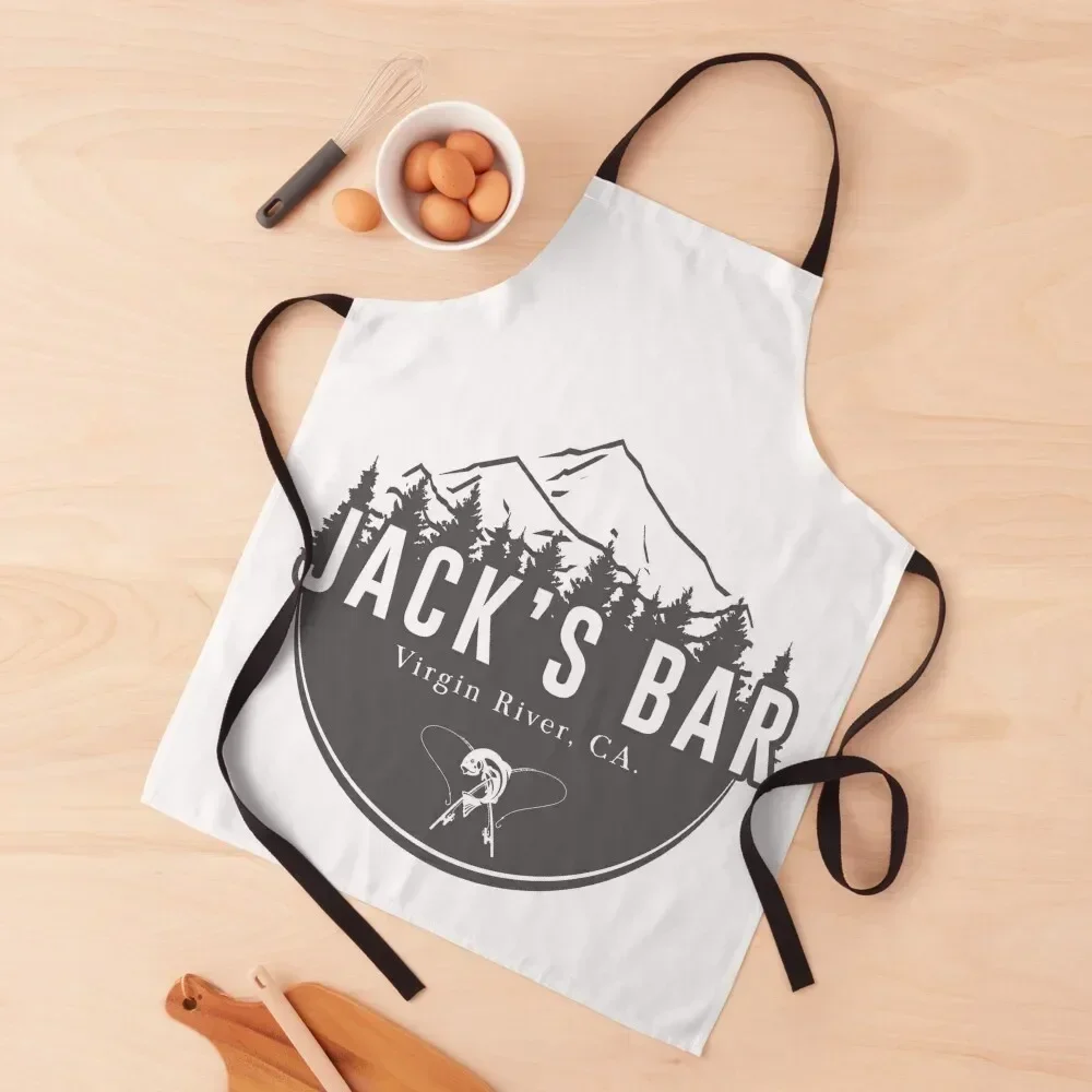 Jack's Bar Virgin River Apron Professional Barber Goods For Home And Kitchen Kitchen Apras For Women Men's Kitchen Apron