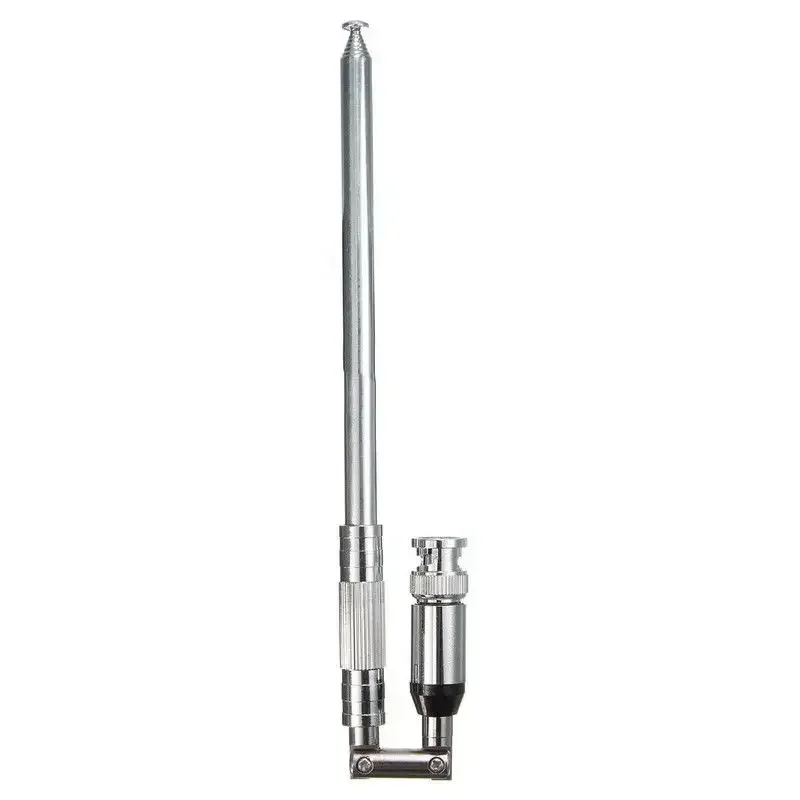 Foldable Extendable BNC Intercom Radio Whip AM Antenna 118-136 MHZ High Gain Stainless Steel Antenna Stretchable 25-120cm