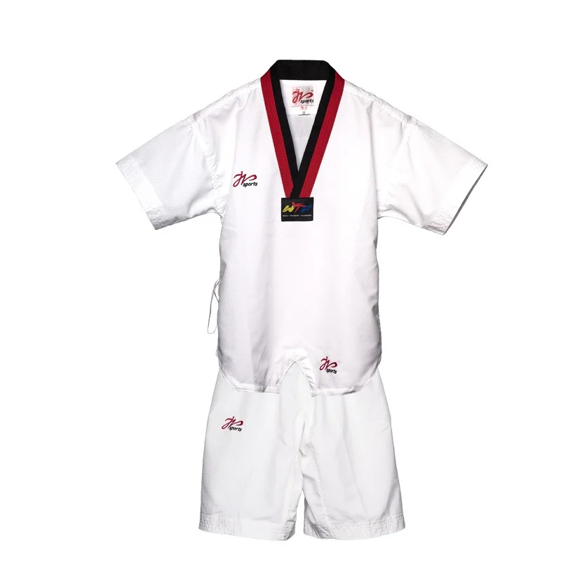 Taekwondo Uniform Summer Kids Adult Shorts Sleeve Martial Arts Uniformes Lightweight Breathable Fabric TKD Dobok Shirt