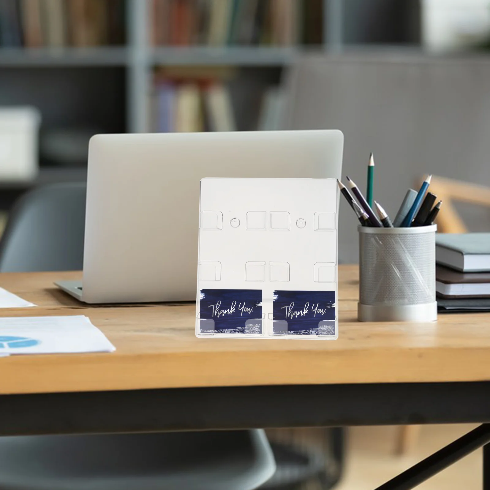 Visitenkartenetui Basiskarten Display Ständer Halter Desktop Storage Rack Organizer Glas für Büro