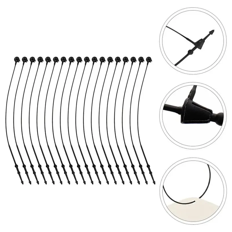 A11E-5000Pcs 4 Inch Black Security Loop Pin Tag Fasteners For Clothing, Jewelry, And More