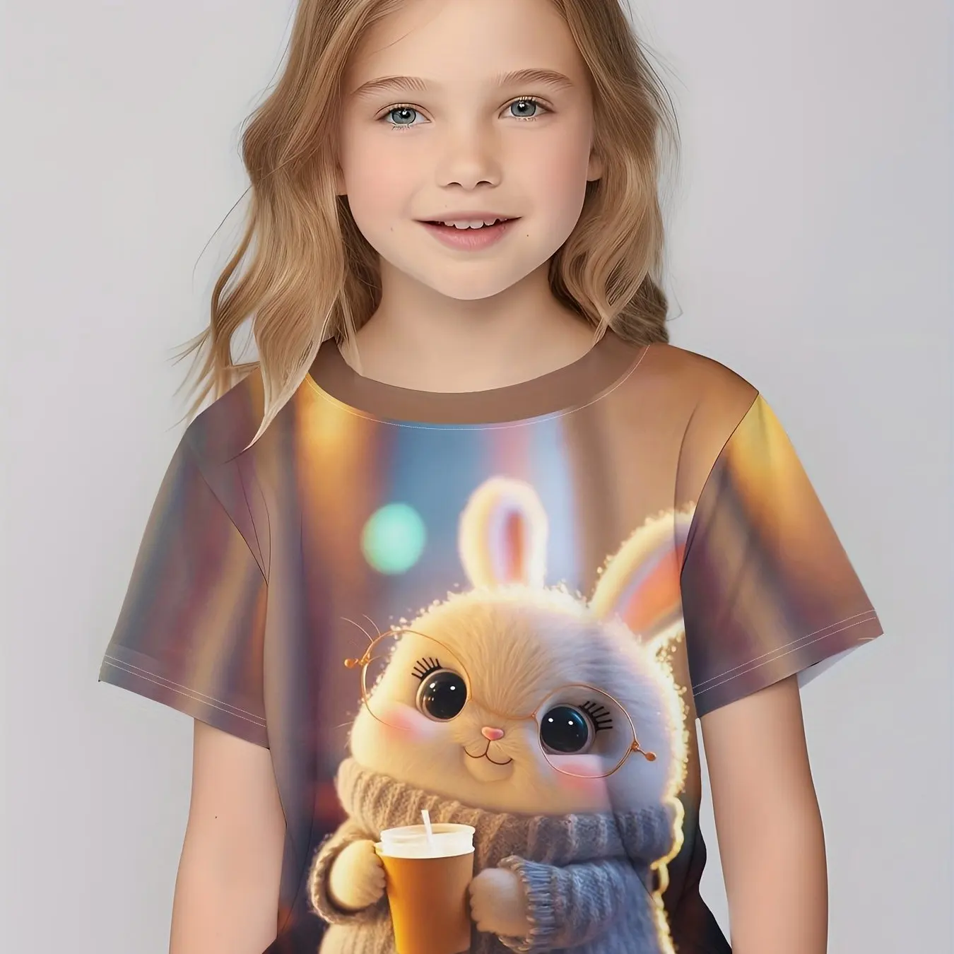 Kinder Kleidung Mädchen Kleidung Kurzarm Mädchen T-Shirt Kawaii Tiere Drucken Nette Mädchen Top Kinder Sommer Kleidung Girly Kleidung