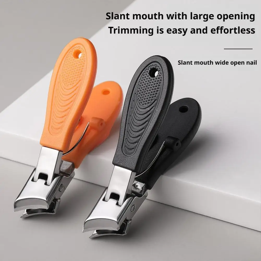 Large Opening Toenail Clippers-Extra Wide Jaw Nail Cutter with Sharp Pointed and Oblique Blades, Anti-Splash Design,for Thick In