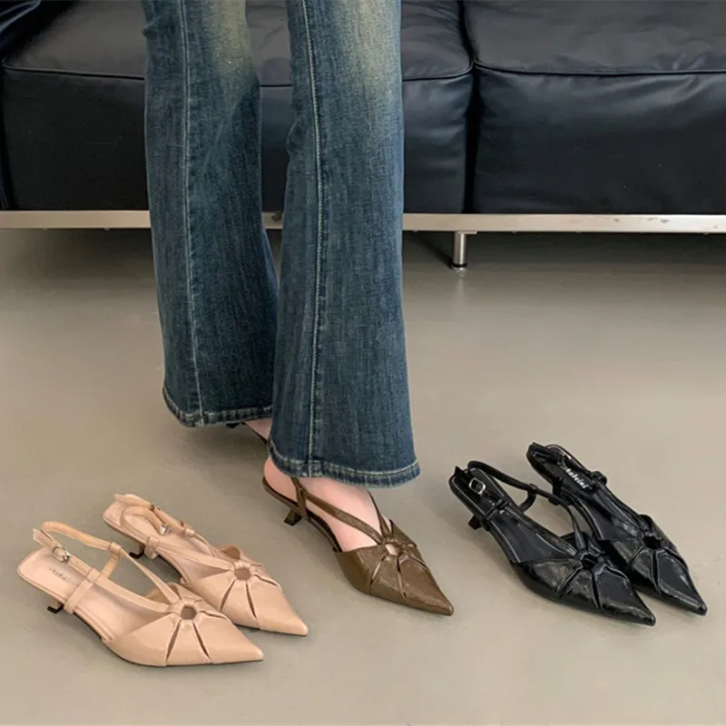 

Bailamos/Новые брендовые женские сандалии, модные женские элегантные туфли без шнуровки с острым носком, туфли-лодочки Mujer