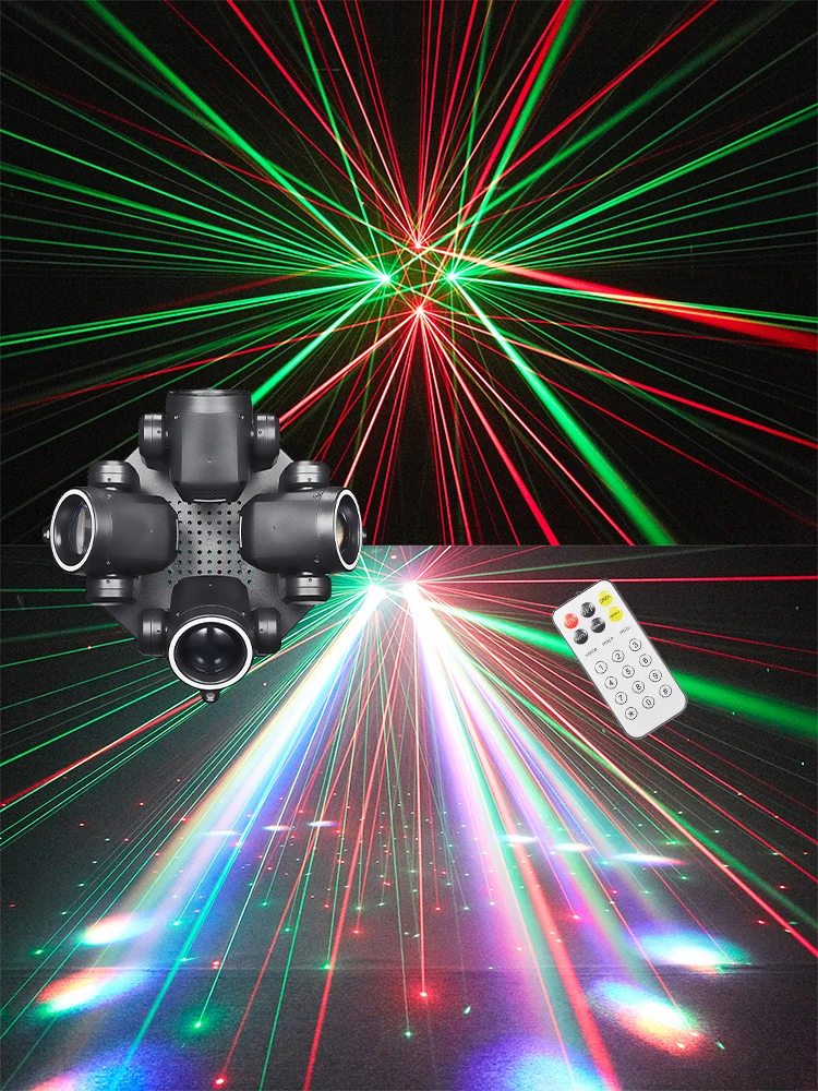 LED 150W Moving Head Beam Light mit Laser RGBW 4-in-1-Effektlicht DMX512 Fernbedienung DJ Disco Bar Weihnachtsfeier Licht