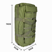 Outdoor Sports Climbing Bag 80L Waterproof Molle Black Green Tactical Backpack Hiking Camping Backpack Large Travel Rucksack