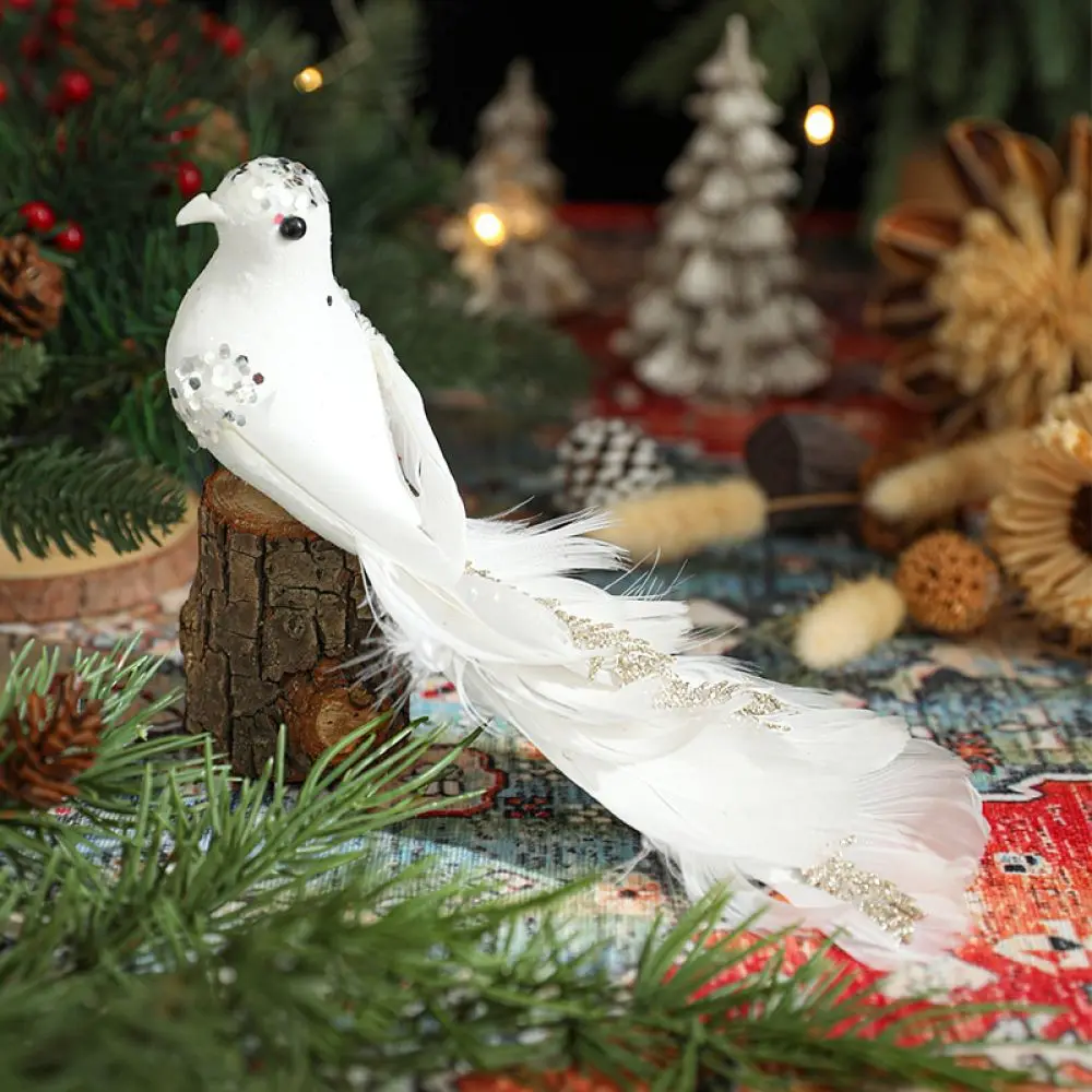 Beautiful Artificial Feather Bird Decor Vivid Foam Animal Ornament For Christmas Tree Branch Garden Backyard Display