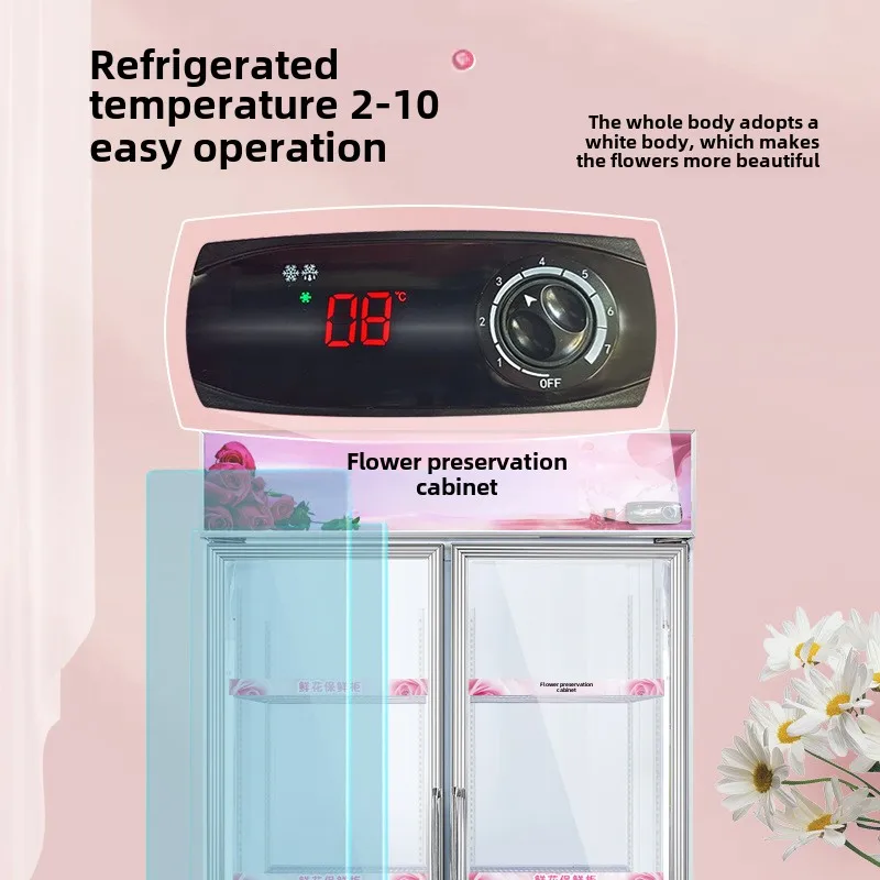 Special Air-Cooled Frost-Free Floral Freezer Flower Preservation Cabinet Display for Flower Shops Refrigeration Equipment