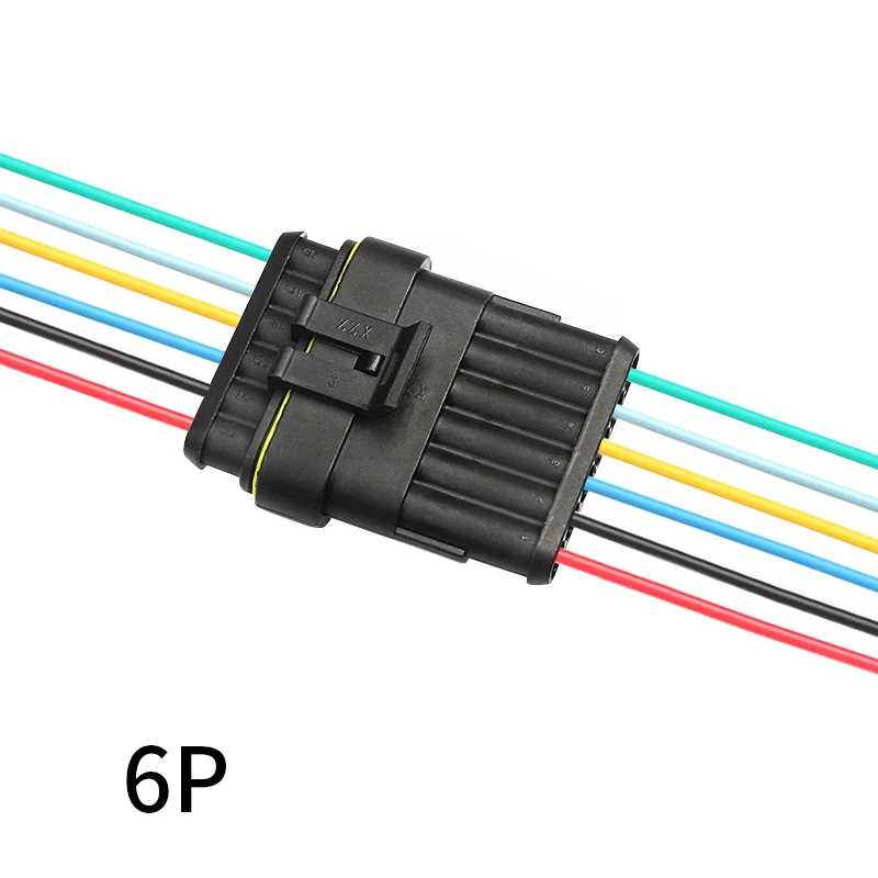 1 set Auto Electrical Wire Connector 1P 2P 3P 4P 5P 6P Connector Male Female Waterproof Connector Plug with Wire Cable Harness