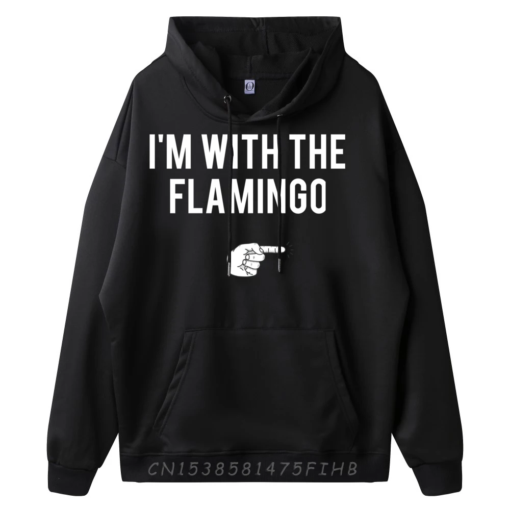 I m With Flamingo Halloween Costume Party Matching Flamingo Funny Shirts Winter Free Shipping Clothes Pullover Graphic