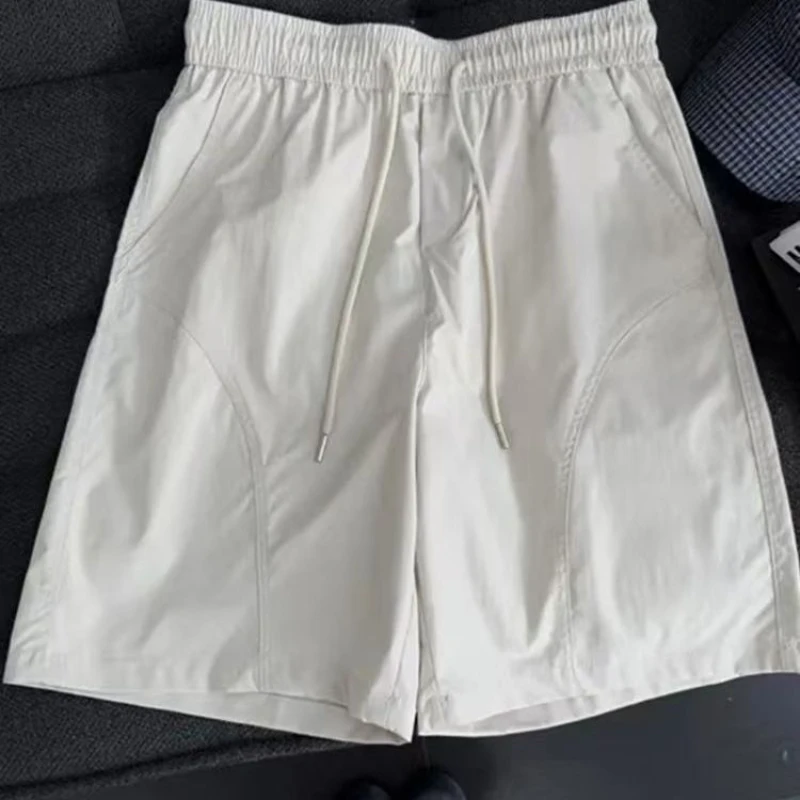 Men's Summer American‑Inspired Sports Casual Shorts, Ice‑Silk‑Feel Lightweight  Shorts For Running Outdoor Daily Wear