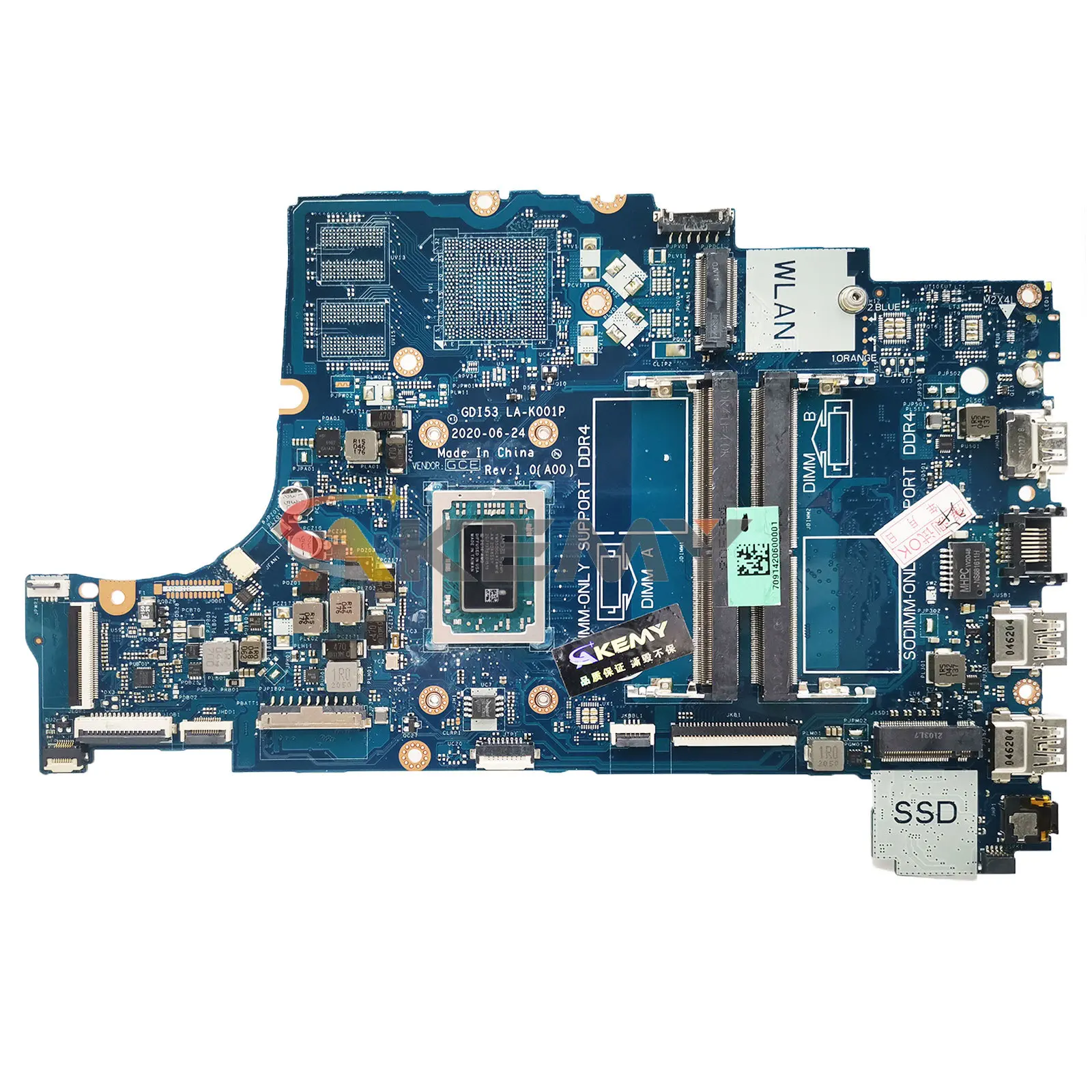 AE LA-K001P Mainboard For Dell Inspiron 15 3501 CN-0GWD64 0DRFWY Laptop Motherboard CPU R7-3500U 100% Test OK