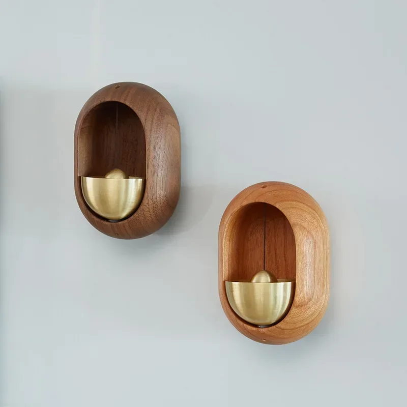 New Japanese Wooden Wind Chimes Wireless Doorbell Entrance Door Bell Decorative Wind Bell for Home Opening Hanging Decorations