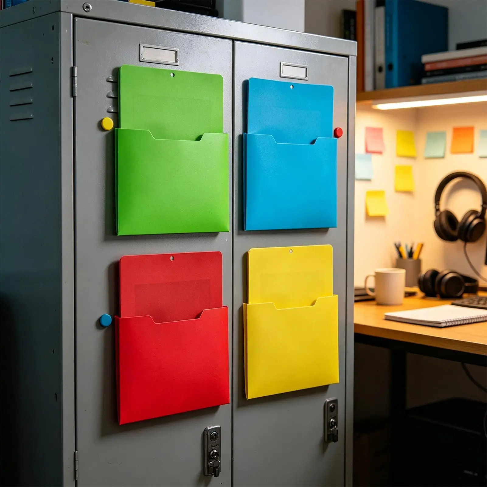 magnetic-file-folders-holder-no-drilling-paper-storage-organizer-wall-mount-file-holder-for-refrigerator-classroom-office