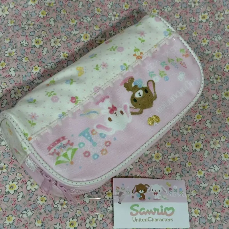 Sanrio Antique Sugarbunnies Pencil Pouch Cosmetic Bag Large Capacity Student Desktop Storage Stationery Pouch Anime Girl Gifts