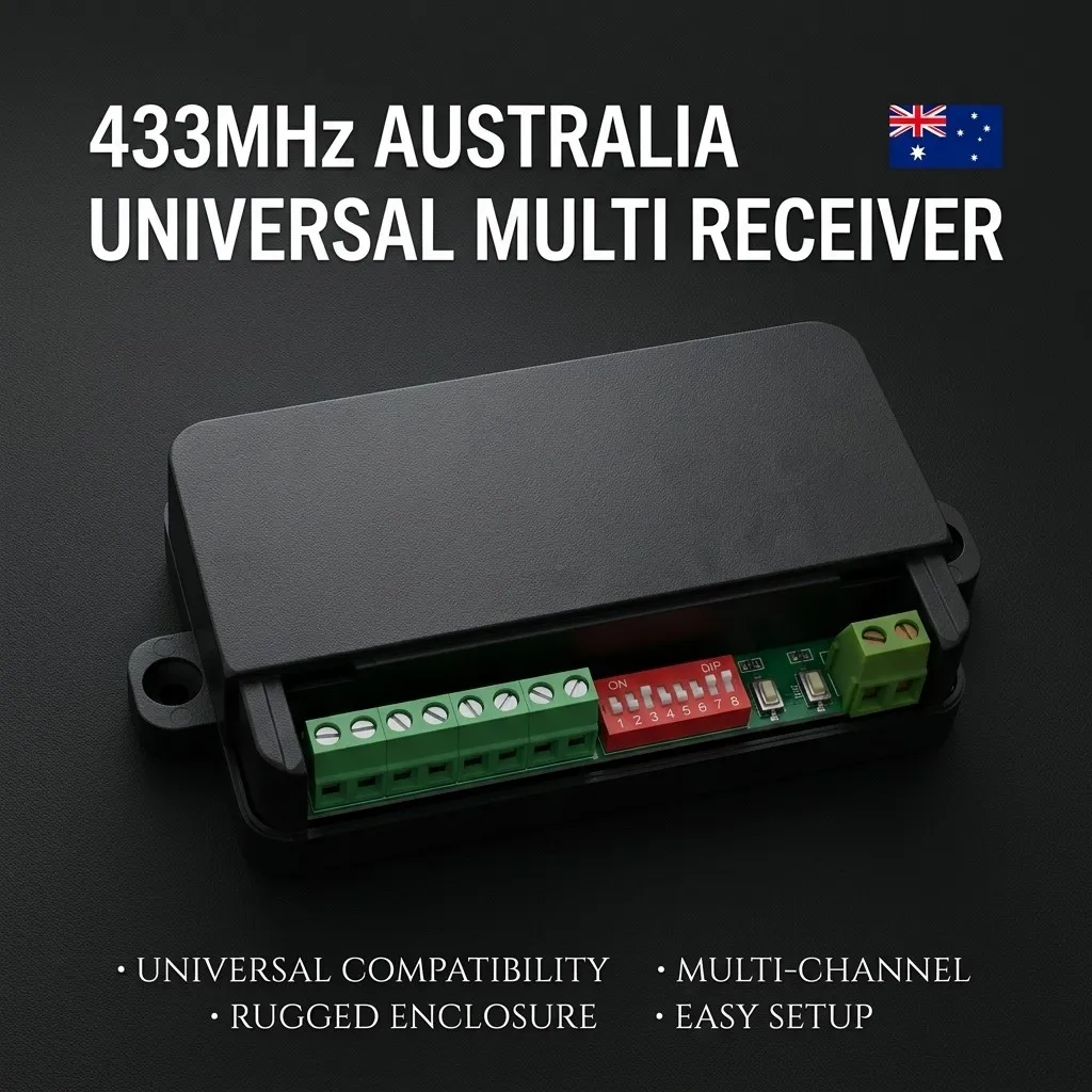 AU Multi Receiver for ATA PTX5 V1V2 PTX4 Merlin+ 2.0 Steeline ZT07 Herculift Superlift Garage Door Opener 2CH Controller