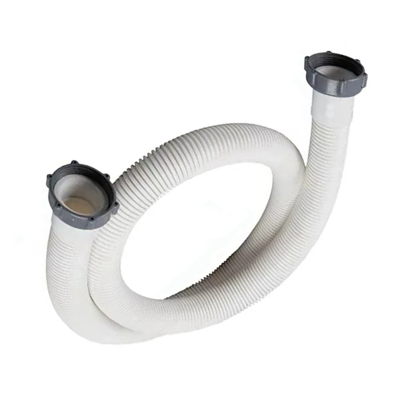 2Pcs 1.5Inch Above Ground Pool Hoses With 2 Type B Hose Adapters Set For Hose Adapter Filter Pump Hose Fittings