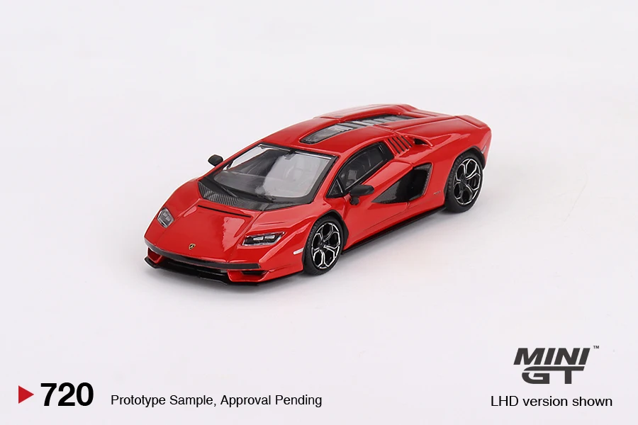 MINIGT 1/64 Lamborghini Countach LPI 800-4 Rosso Mars MGT00720-MJ Cars Alloy Diecast Metal Model Kids Xmas Gift Toys for Boys