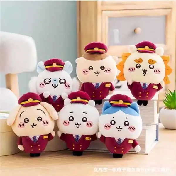 

Sanrio Chiikawa Kawaii Plush Toy Co-branded Doll Pendant Cute Jiyi Xiaohachi Usaki Bedroom Ornaments Keychain Kids Toys