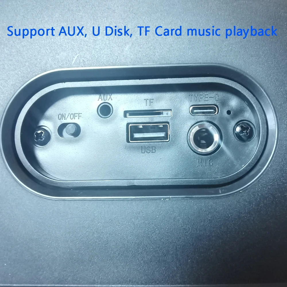 Karaokê rádio fm bluetooth alto-falante portátil sem fio com microfone lâmpada máquina caixa de som caixa de som música subwoofer led tws