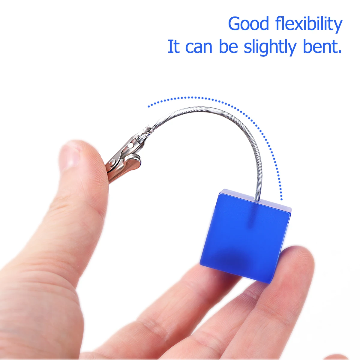 

10pcs Cube Wire Resin Base Memo Photo Holder Paper Note Clip For Office Home Small Space Flexible Rope Crocodile Clip 4.7Inch