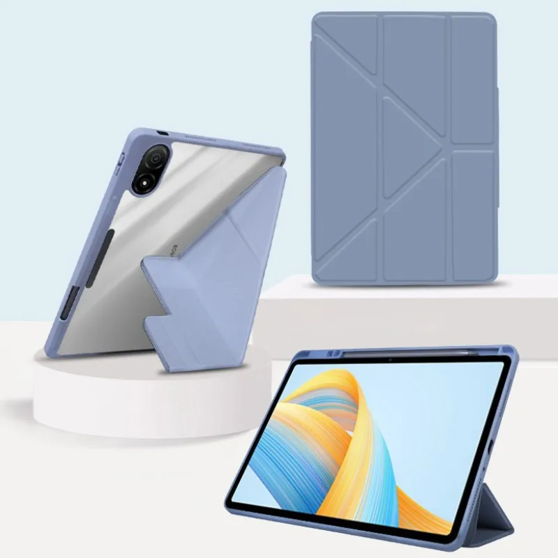 

Y Foldable Acrylic Transparent Hard Case for Honor Pad X8b 11 inch 2026 NDL2-W09 with Pencil Holder
