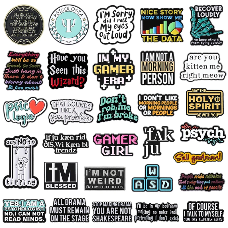 Lustige Emaille-Anstecknadeln mit Sarkasmus-Zitaten „I'm Sorry Did I Roll My Eyes Out Loud“, individuelle Metall-Broschen, Anstecknadel, Schmuckzubehör