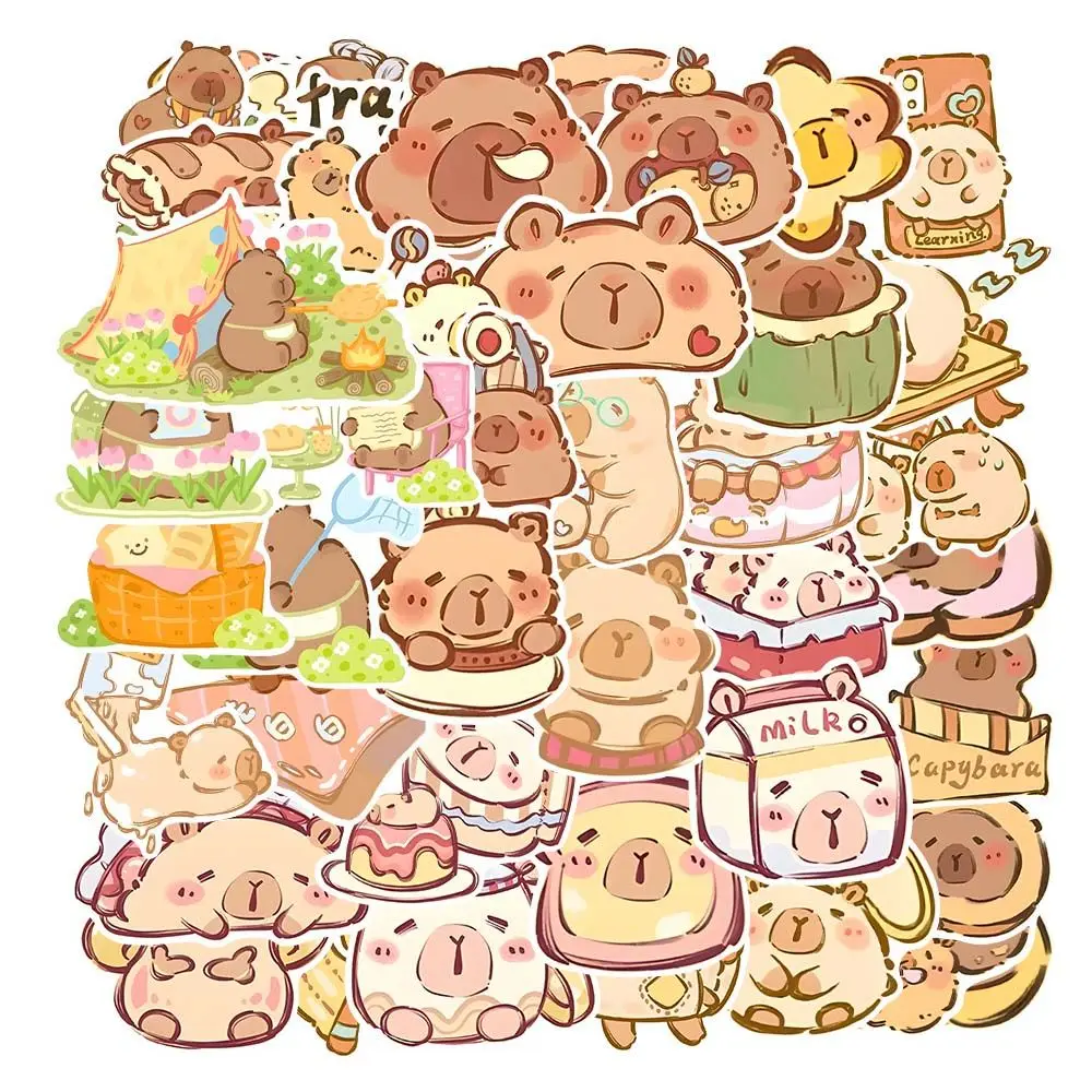 10/30/50/100Pcs Guinea pig cute sticker Waterproof paste small animal Capybara