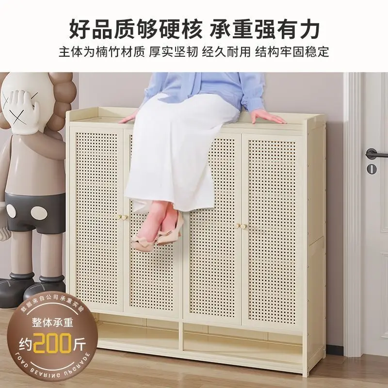 Custom Shoe Cabinet Home Entrance, Multi-layer Large Capacity Shoe Rack, Style Indoor Entryway Cabinet, Dustproof and