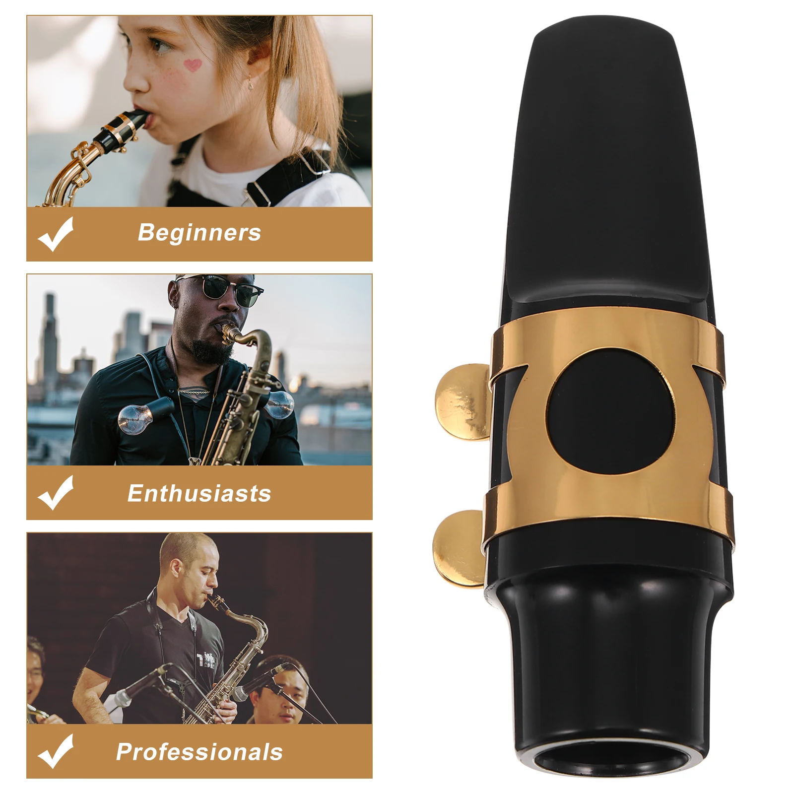 

Saxophone Mouthpiece Kit Alto Accessories Clarinet Musical Instrument Supplies Lightweight Portable Excellent Workmanship